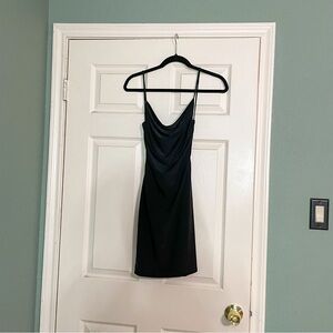 21 Saints Cowl Neck Mini Dress Size XS in Black